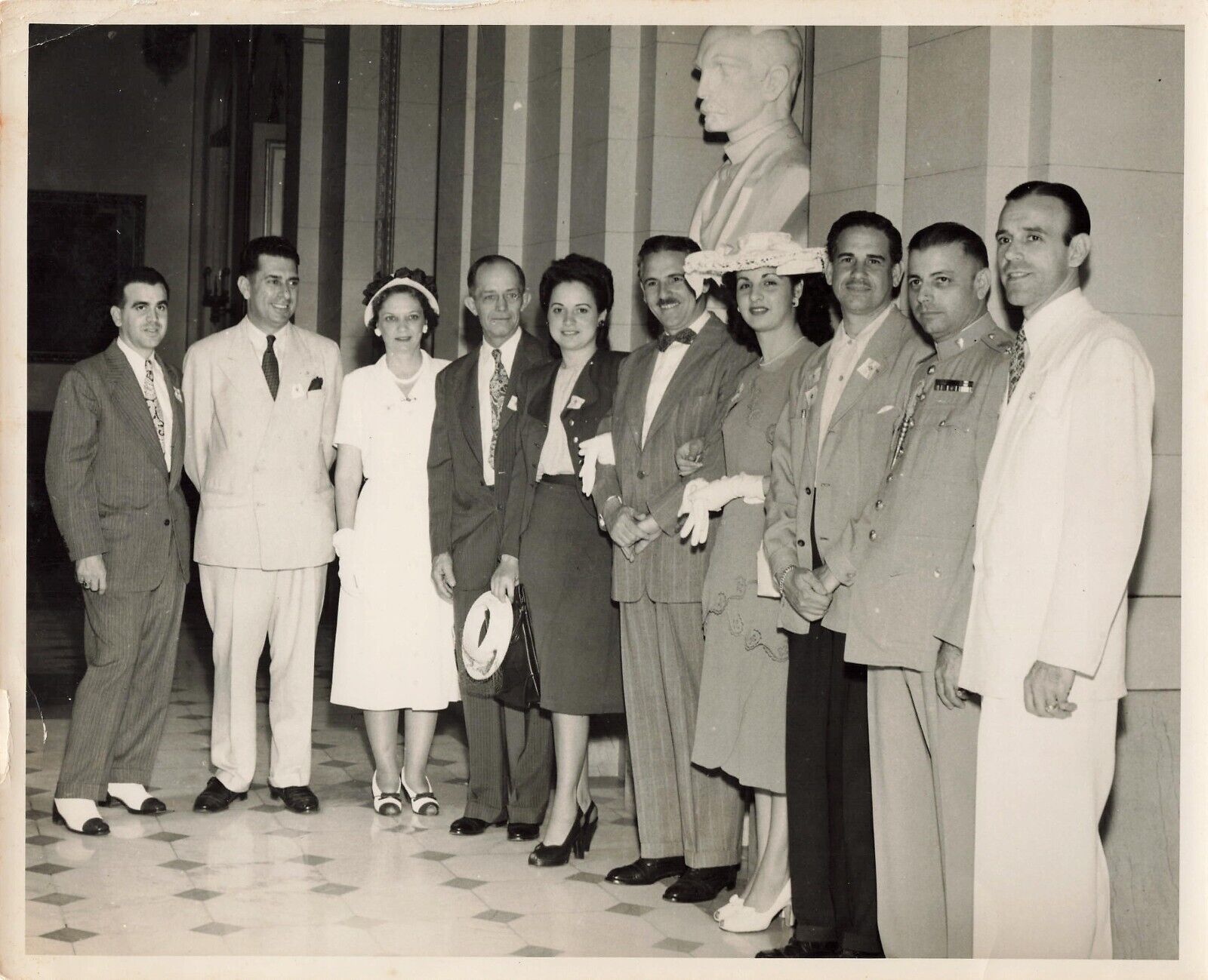 Carlos Prio Socarras 1948 Press Photo Havana City Hall Cuba Leon Cazin *P60b