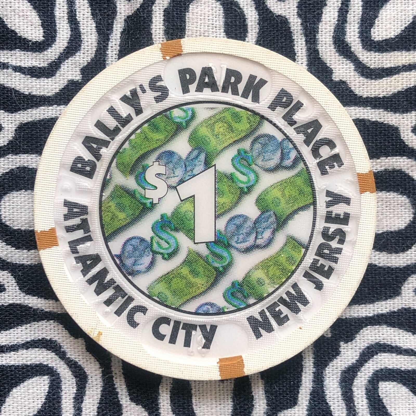 Bally's Park Place $1 Atlantic City, New Jersey Gaming Poker Casino Chip MB26
