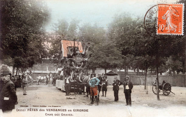 Grape harvest fair in Gironde 1910 Historic Old Photo 1