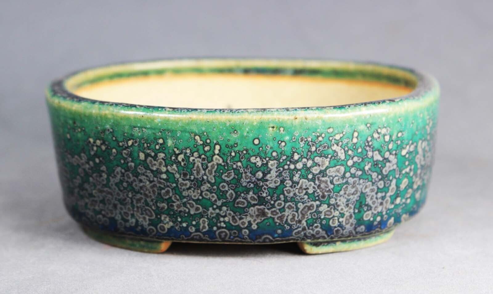 Tokoname Hand-made Oval Bonsai Pot by Juko (Kouyou kiln), #a8910 : 117*100*H44mm