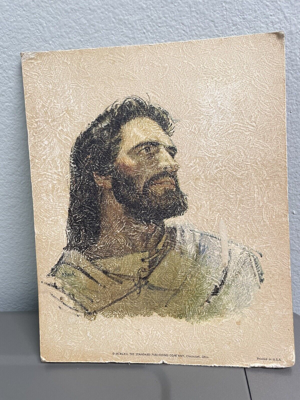 Jesus Picture Vintage 1962  8x10in Christian Religious 60’s 70’s RARE