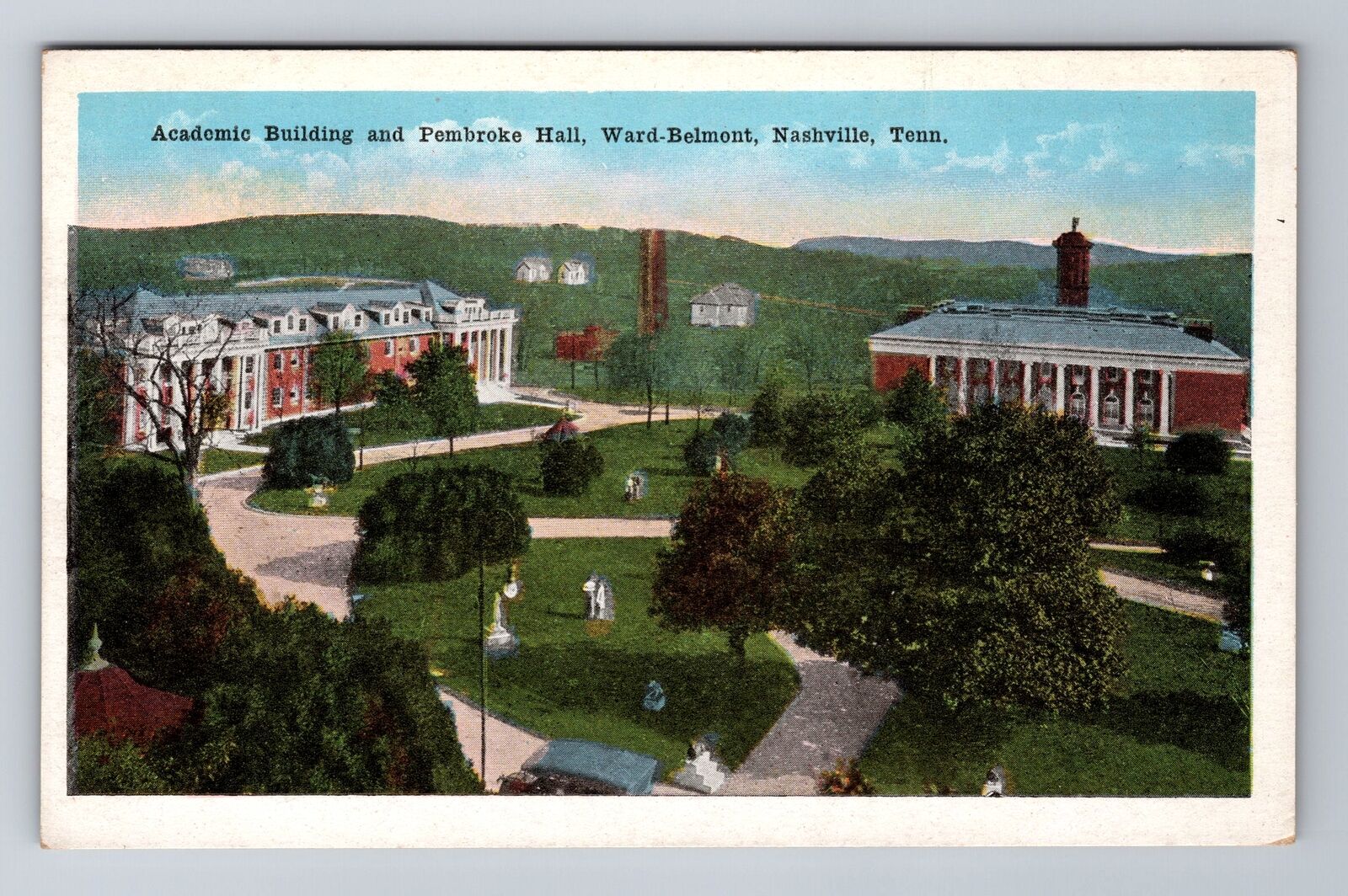 Nashville TN-Tennessee, Academic Building, Pembroke Hall, Vintage Postcard