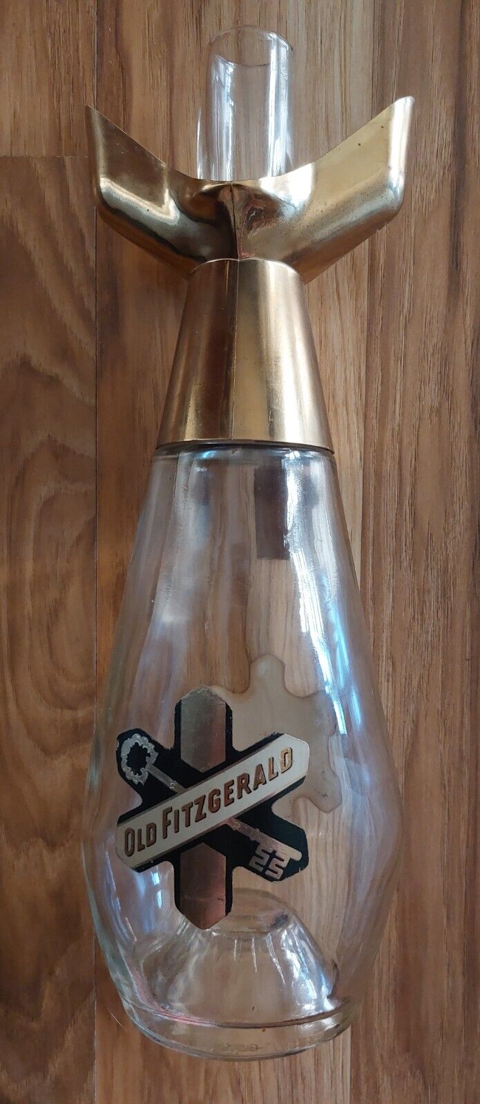 Vintage 1956 Old Fitzgerald Kentucky Bourbon Twin Candlelight Decanter