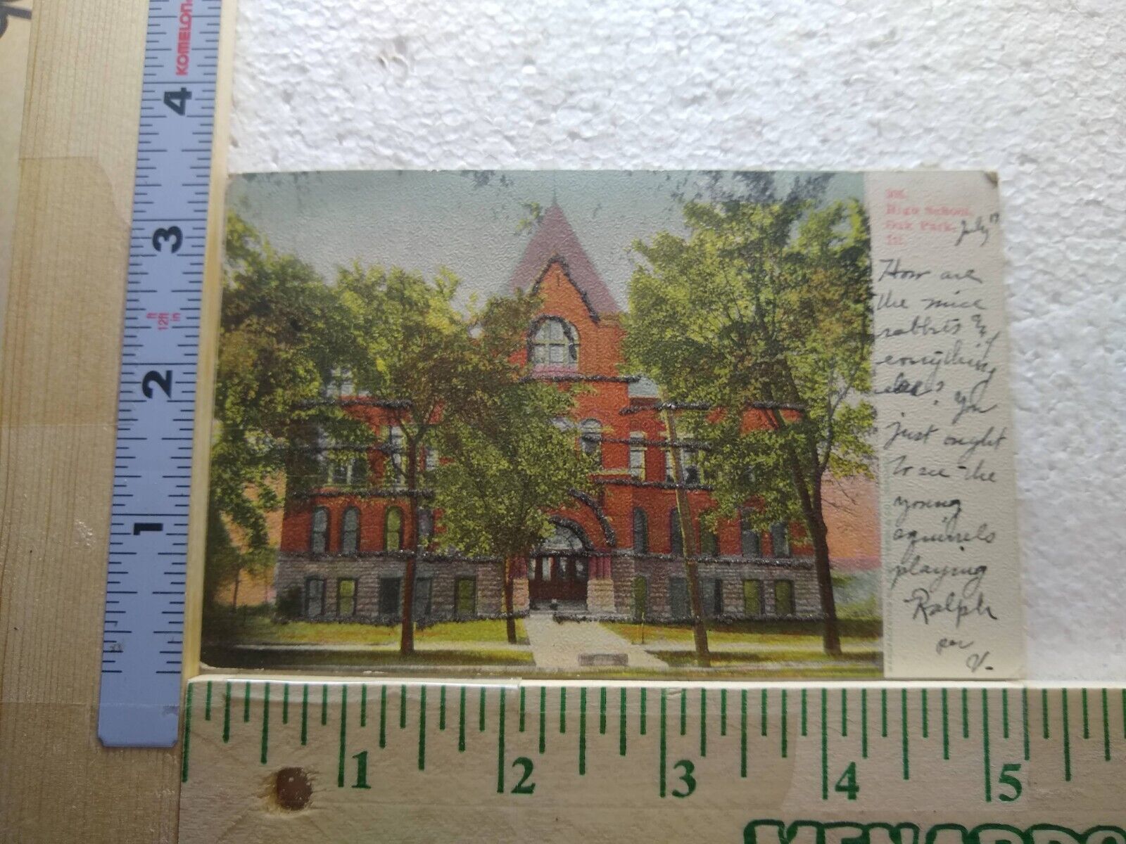 Postcard High School Oak Park Illinois USA