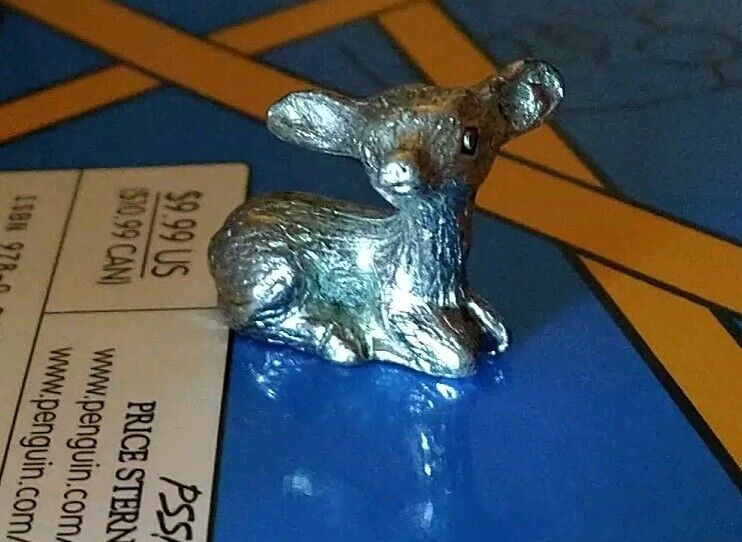 Spoontiques Pewter Fawn Baby Deer Miniature Figurine P111 PRISTINE