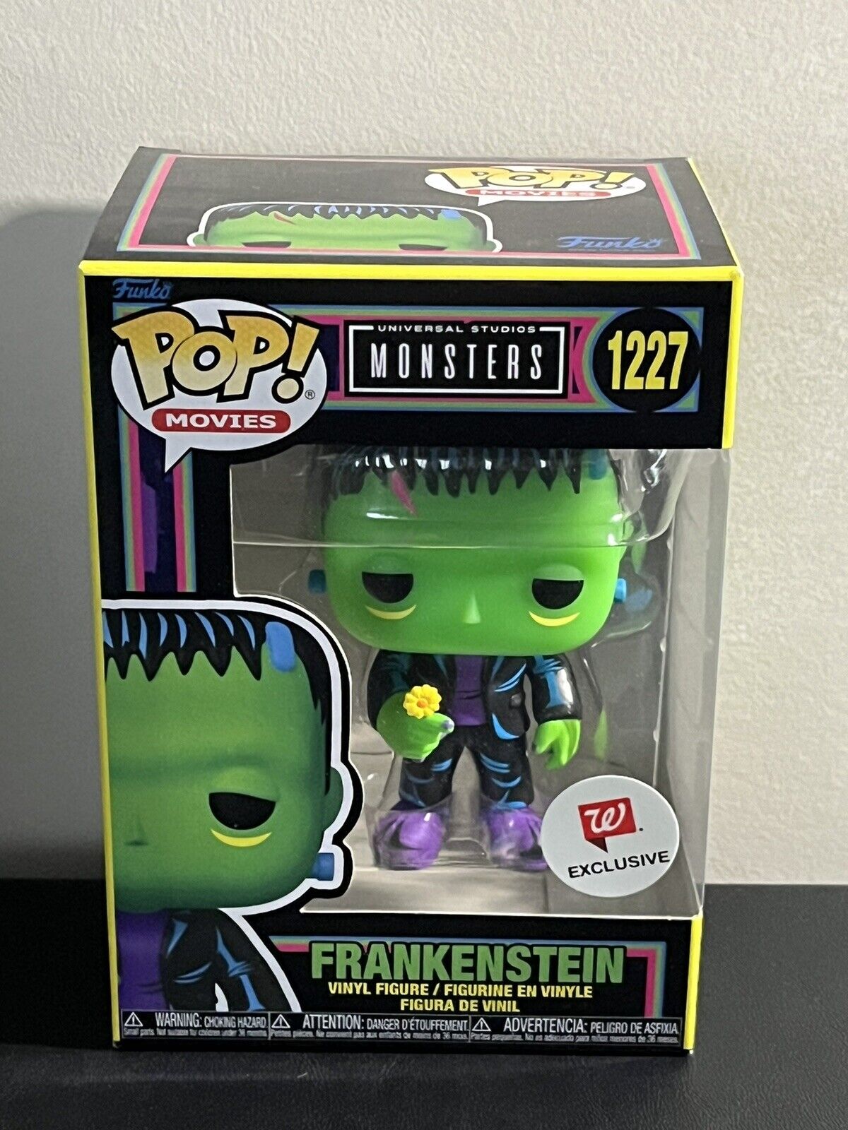 Funko Pop Universal Monsters: Frankenstein (Black Light) 1227 Exclusive New