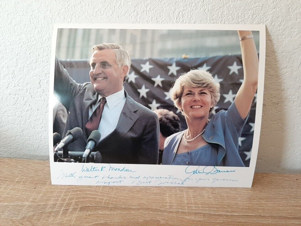 1984 Walter Mondale Geraldine Ferraro Campaign Photolithograph Souvenir