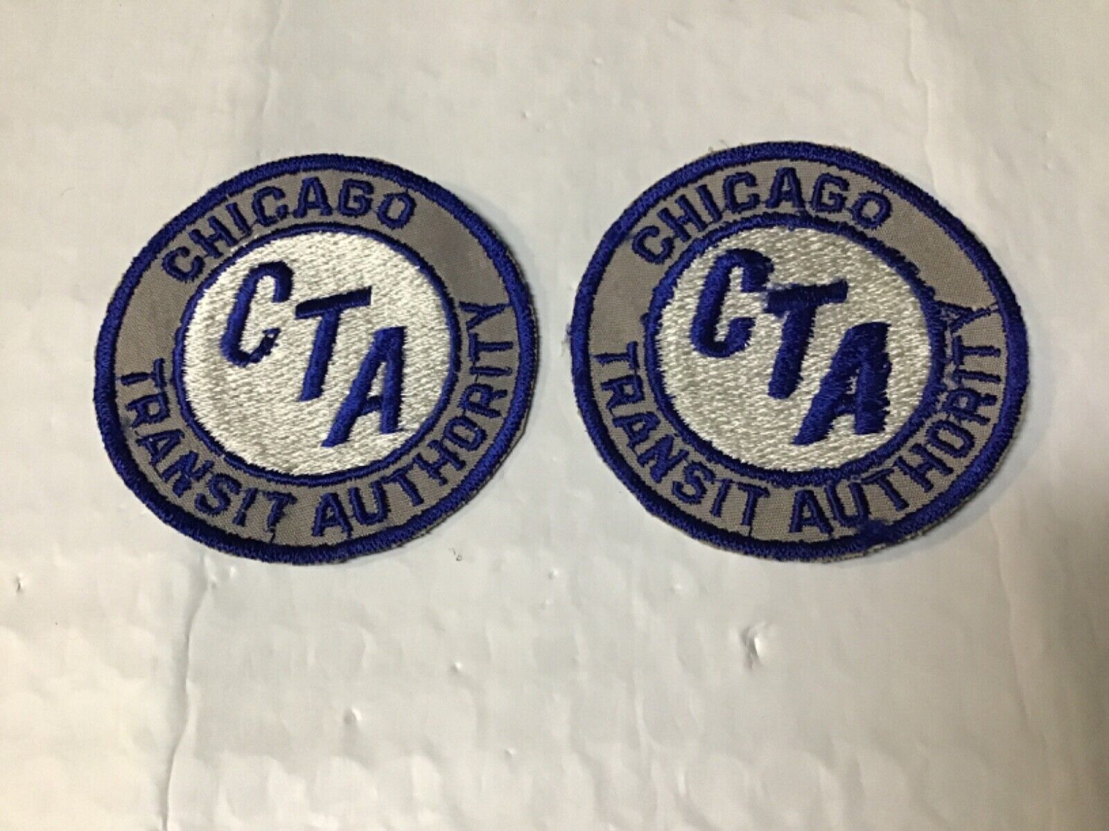 Lot of 2 Chicago Transit Authority CTA Shoulder Patches “RARE” HTF