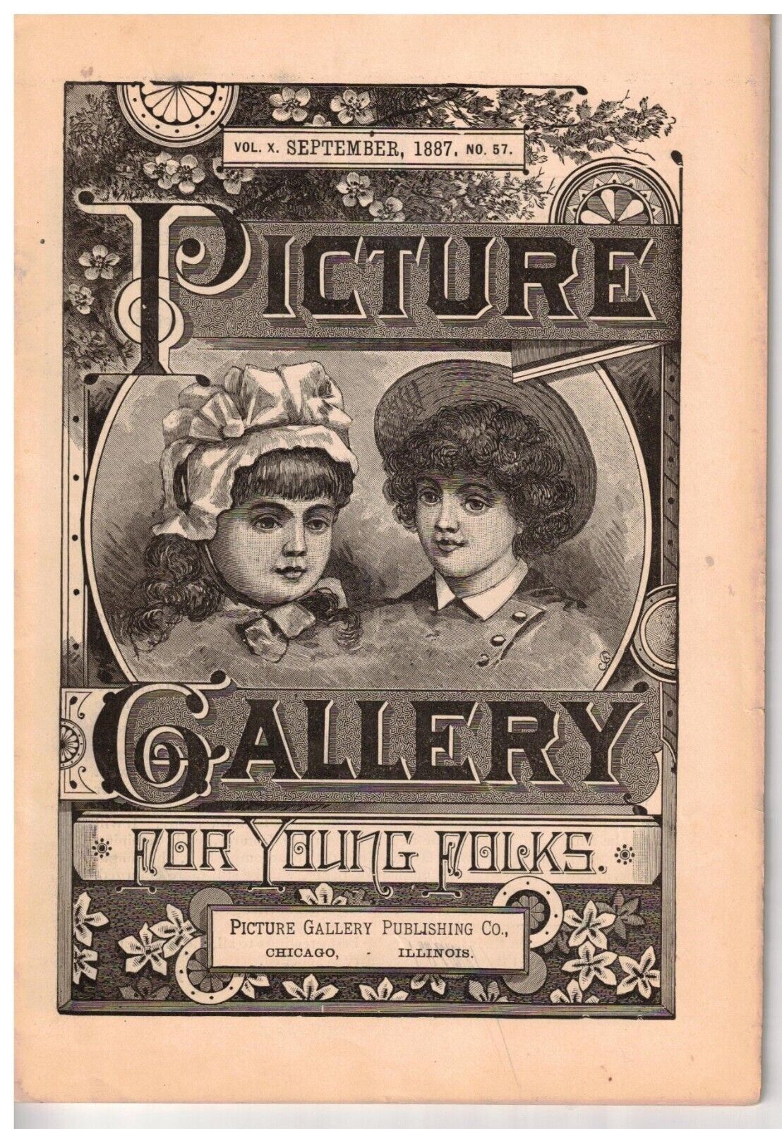 Sept 1887 issue of Picture Gallery Magazine for Young Folks