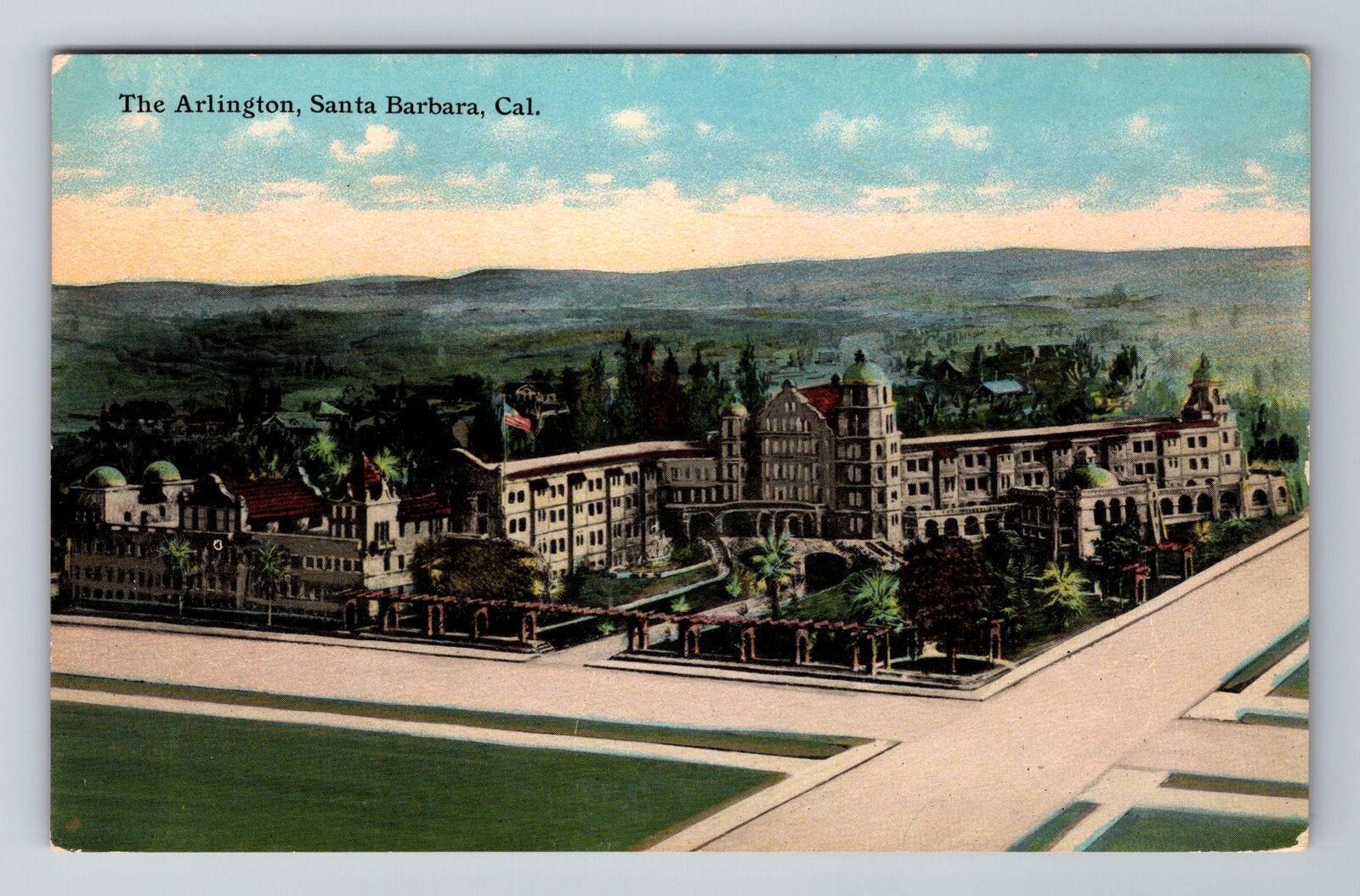 Santa Barbara CA-California, The Arlington, Destroyed 1925, Vintage Postcard