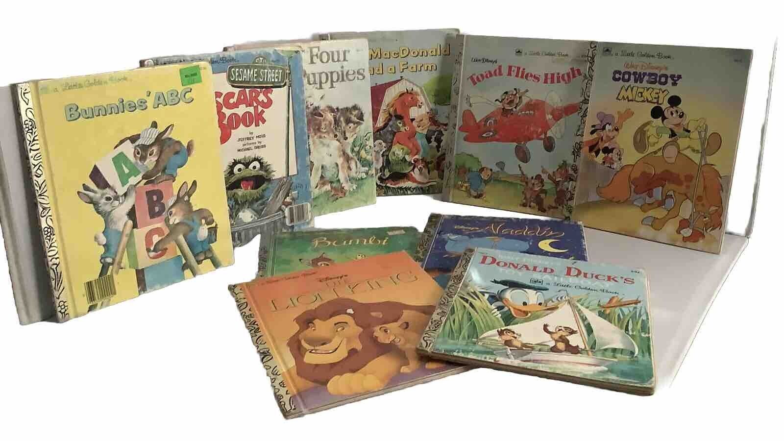 Lot Of 10 Vintage Little Golden Books 1960 To 1980 Walt Disney