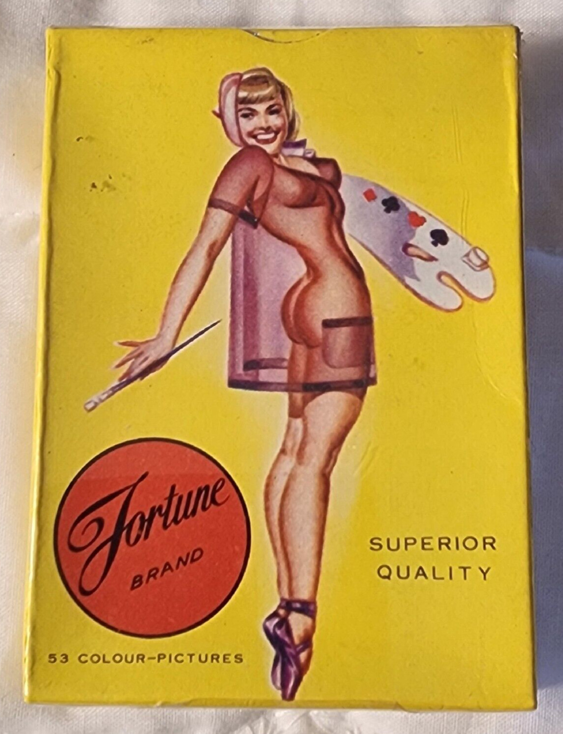 VINTAGE 1950\'s FORTUNE BRAND NUDE RISQUE PLAYING CARDS No. 404 STILL SEALED