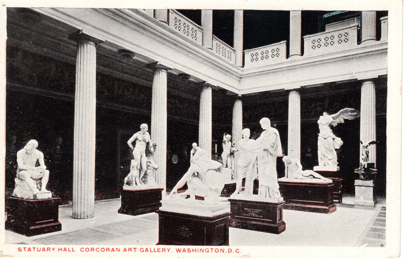 Vintage Postcard DC Washington Statuary Hall Corcoran Art Gallery -730
