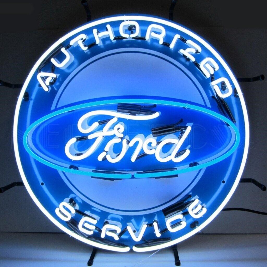 Ford Authorized Service Art Garage OLP Sign Neon Sign 24\