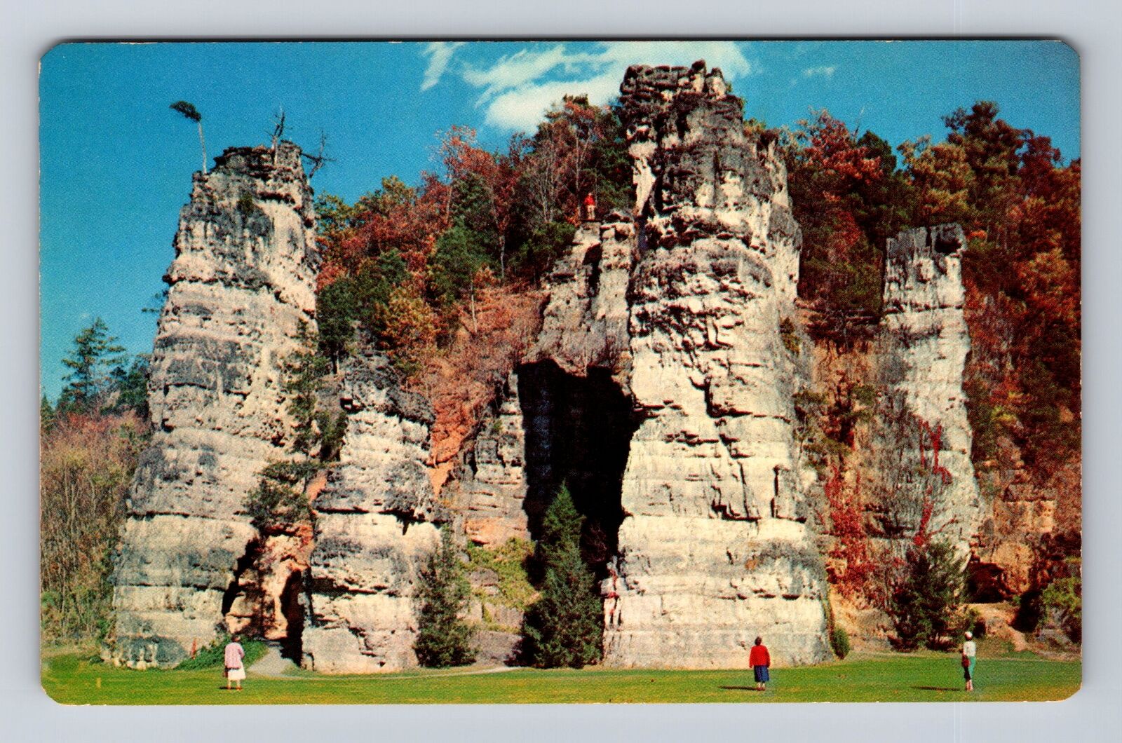 Mount Solon VA-Virginia, Natural Chimneys, Antique, Vintage Souvenir Postcard