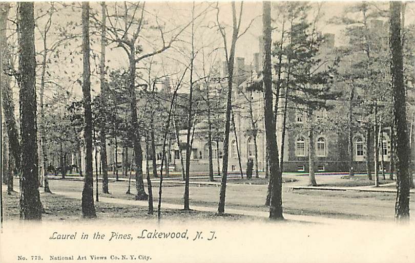 NEW JERSEY LAKEWOOD LAUREL IN THE PINES HOTEL PRE 1907 UNDIVIDED POSTCARD