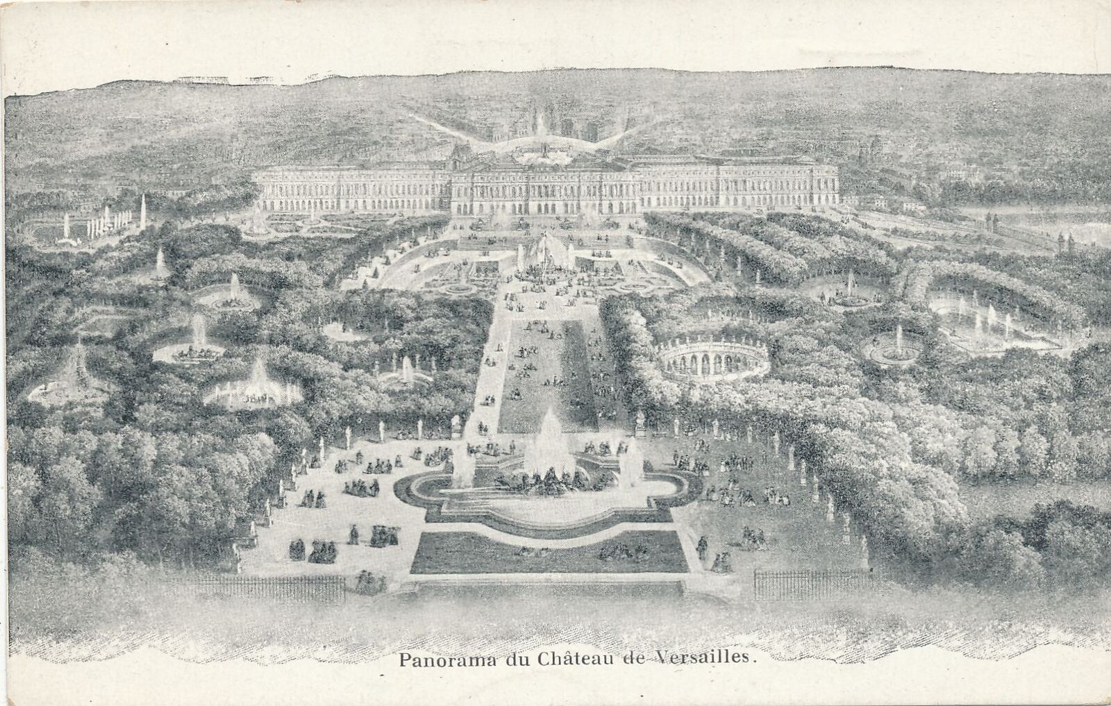 VERSAILLES - Panorama du Chateau de Versailles Postcard - France