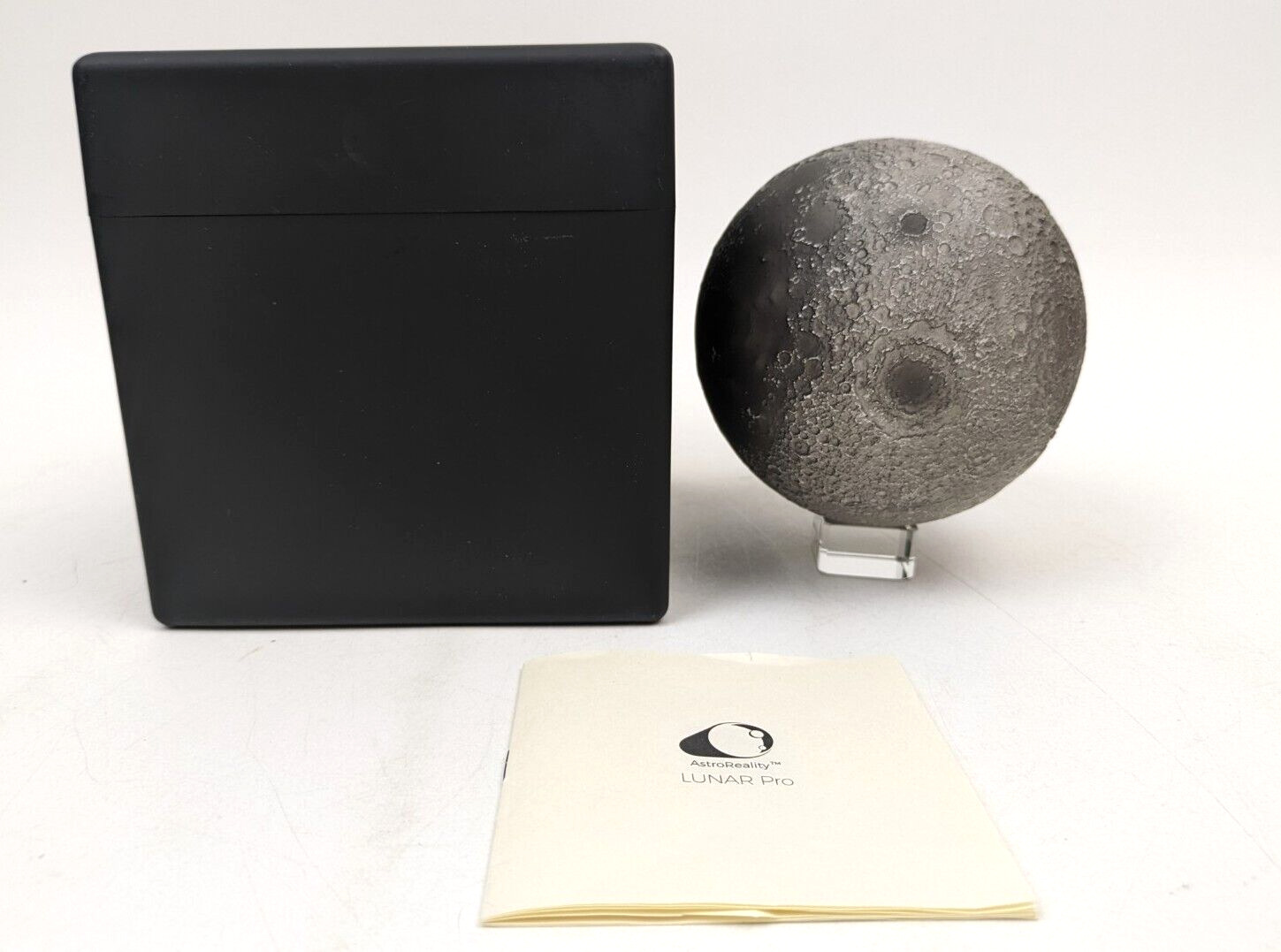 AstroReality LUNAR Pro Smart Moon Globe 3D Printed HEAVY Polyresin Model ~ READ