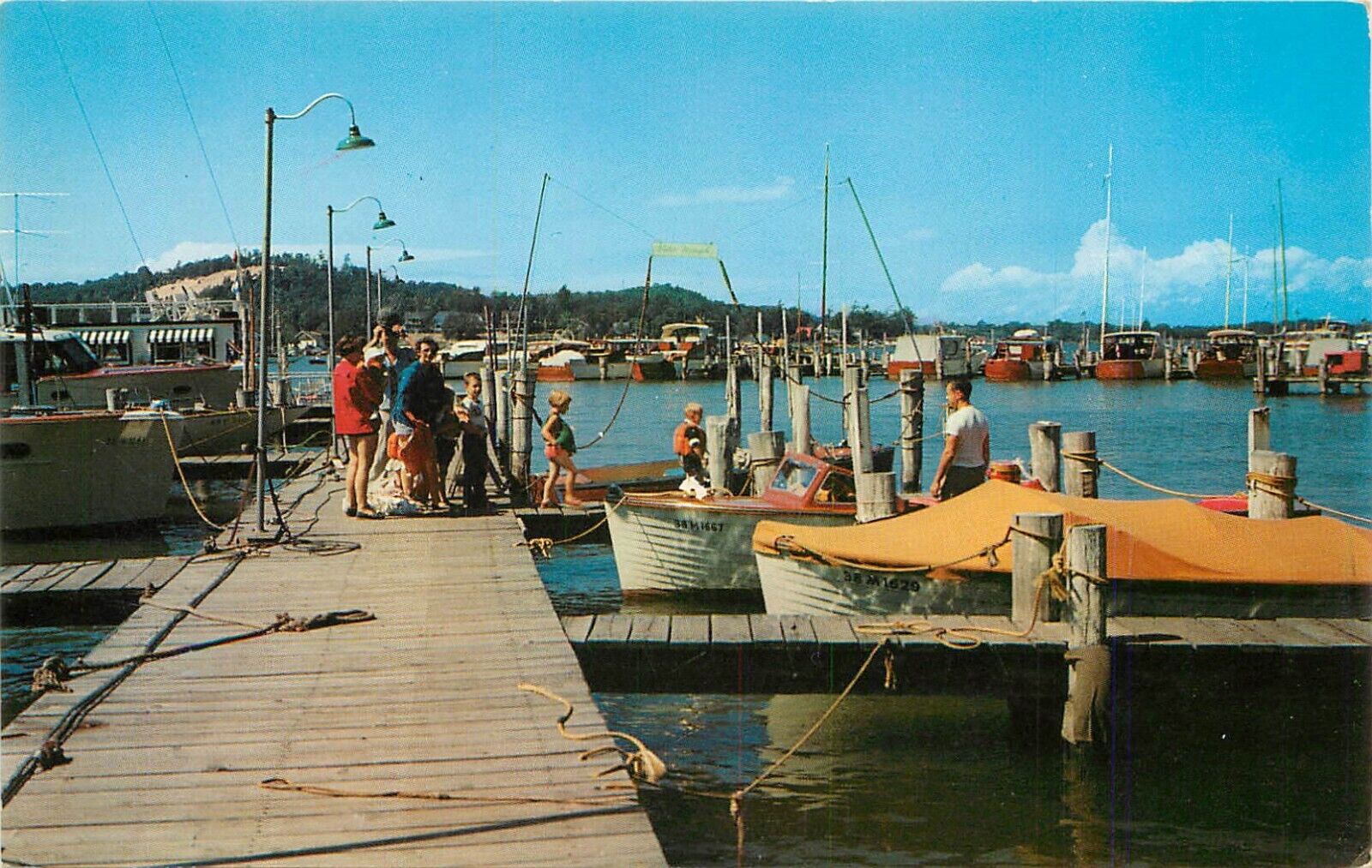 c1950s Jesiek Brothers Ship Yard, Macatawa, Holland, Michigan Postcard