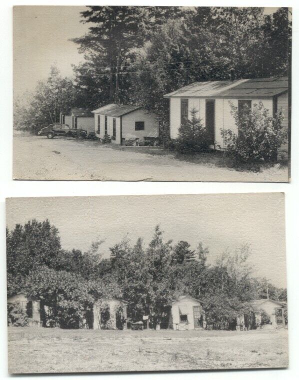 Falmouth Foreside ME Cabins at Underwood Lot of 2 Postcards Maine