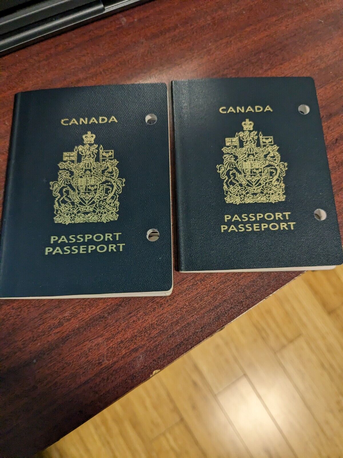 2 Vintage PassportS - Canada (beautiful Shape) CANCELLED