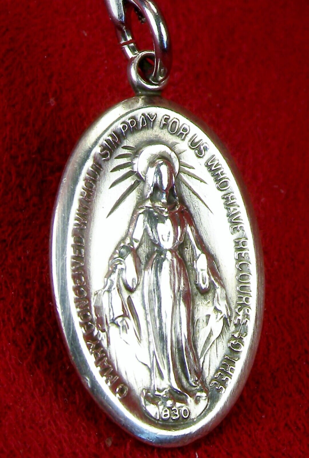 Carmelite Nuns RARE Lourdes Pilgrimage Sterling Silver Catholic Miraculous Medal