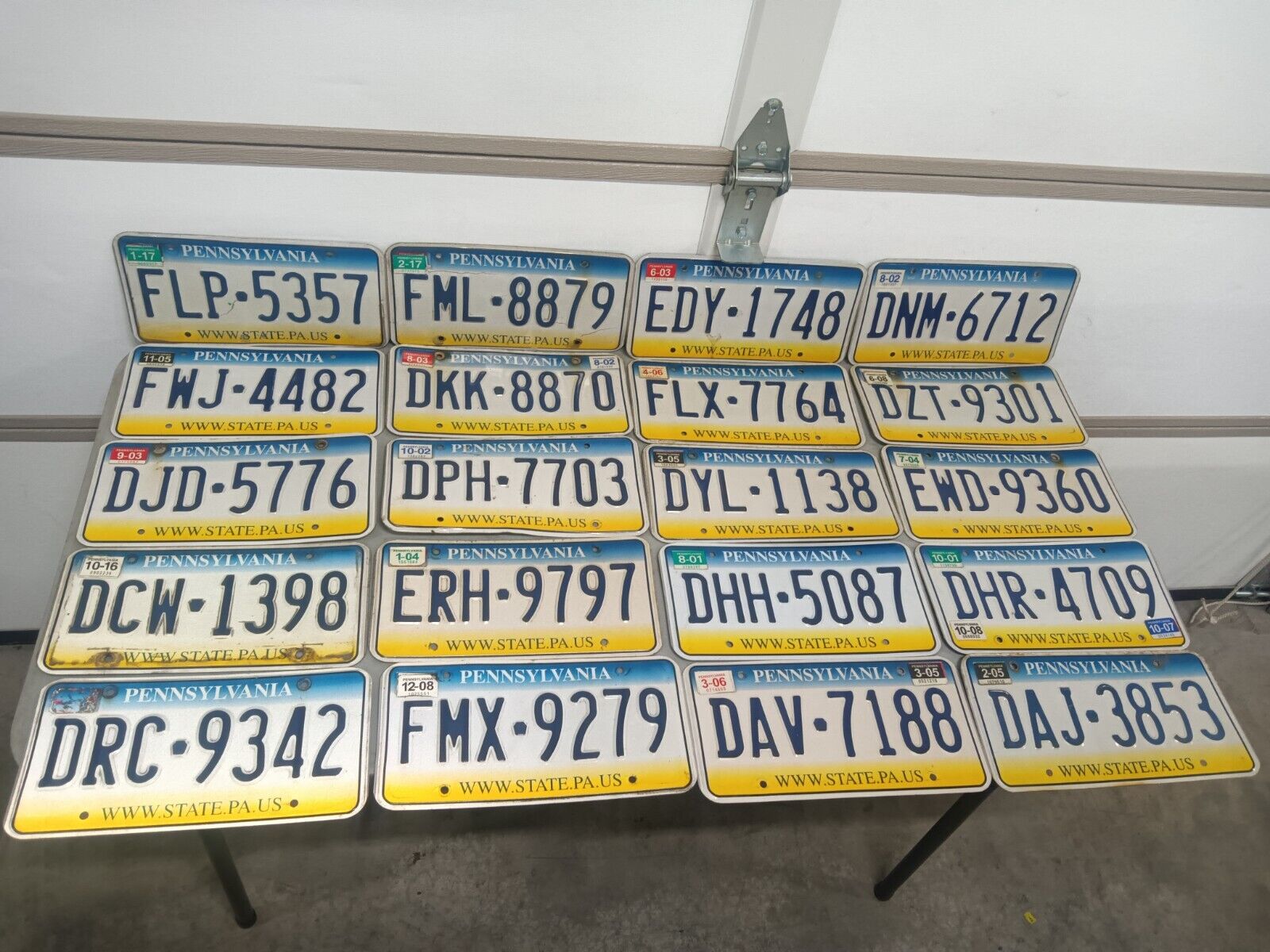 2017 Pennsylvania License Plate Lot Of 20