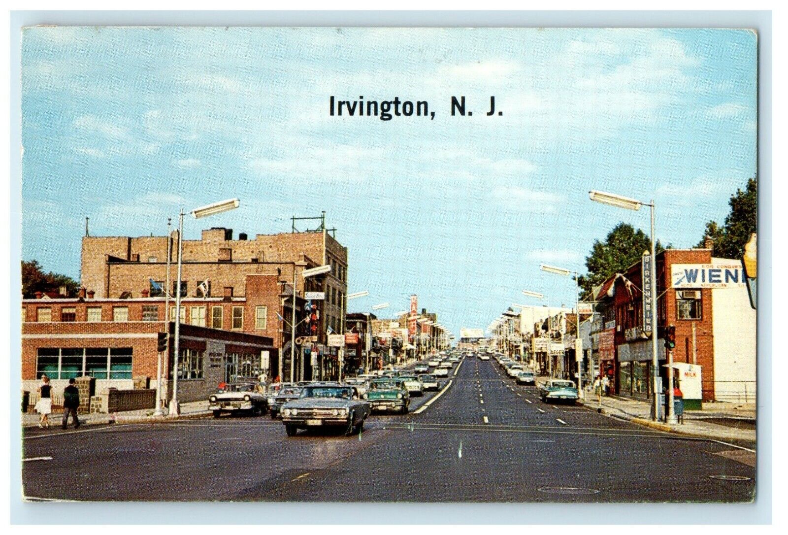 1967 Essex County, Irvington New Jersey NJ Vintage Cancel Postcard