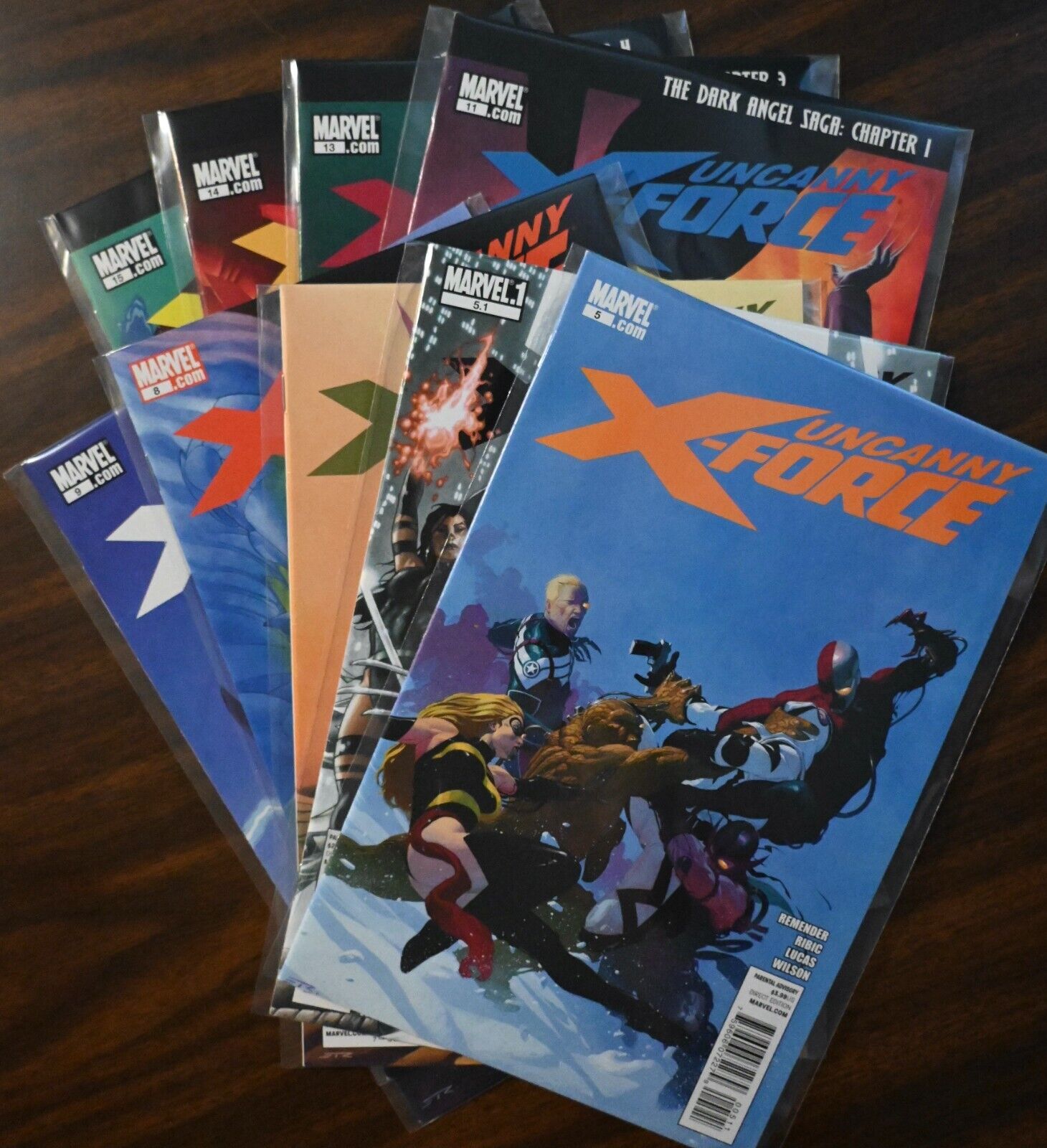 MARVEL Comic (2010) - Uncanny X-Force #5, 5.1, 6, 8, 9, 11, 13, 14, 15 (9 Total)