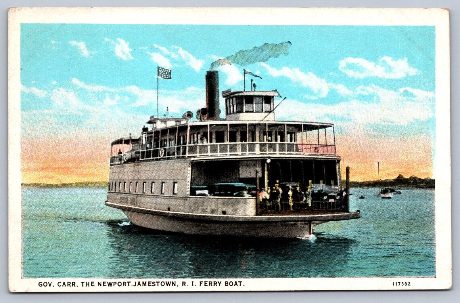 Postcard Newport - Jamestown RI Ferry Boat  \