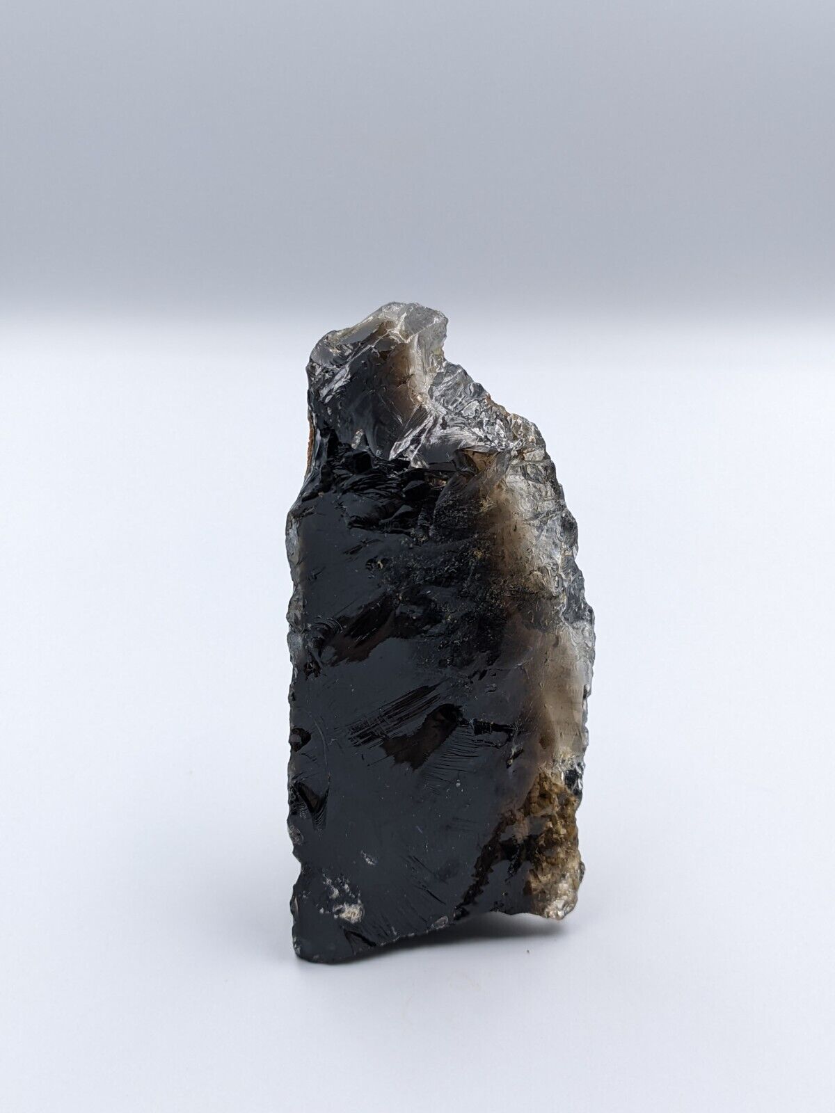 Rare 444 ct. Polychrome Black and Transparent Morion Quartz - Volodarsko Deposit