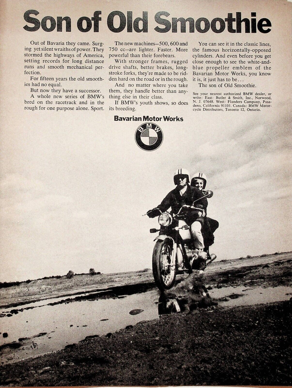 1970 BMW - Vintage Motorcycle Ad