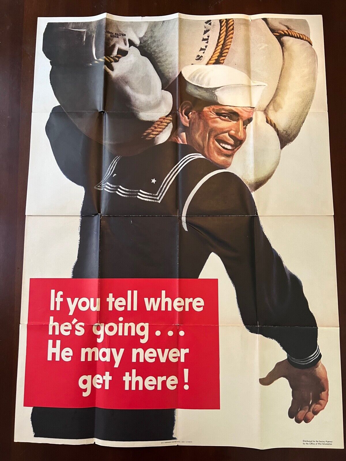 IF YOU TELL WHERE HE'S GOING... - WW2 Poster - ORIGINAL
