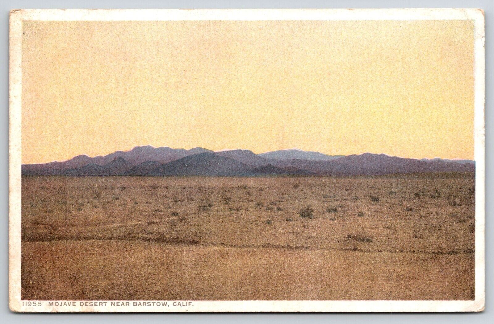 Mojave Desert Near Barstow CA California Phostint Postcard Vintage