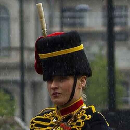 Day Gun Salute Hussar Hat Women Black King Troop RHA-Accession Fatima Industries