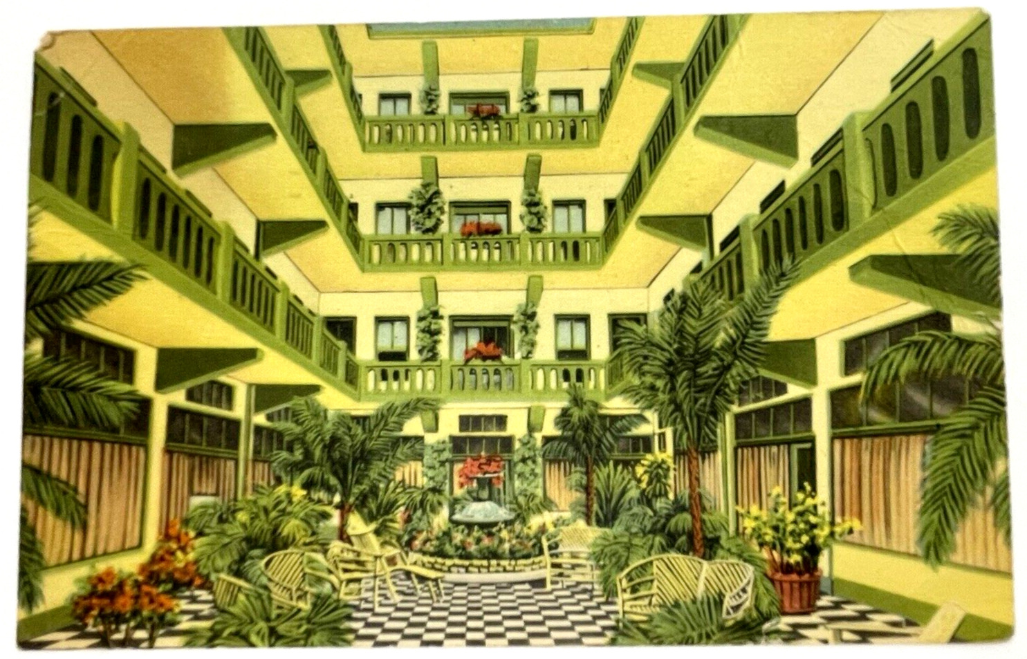 Postcard Miami Florida Hotel Miller Postmarked 1948