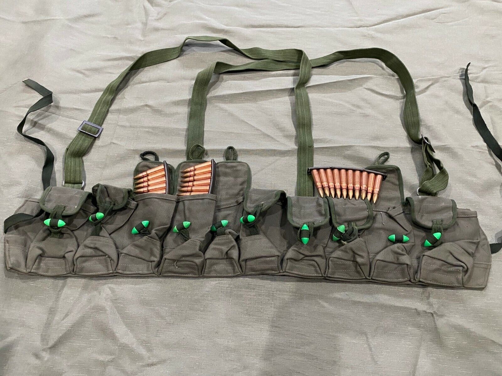 VIETNAM CHINESE SKS TYPE 56 7.62X39 CHEST-RIG BANDOLIER AMMO POUCH