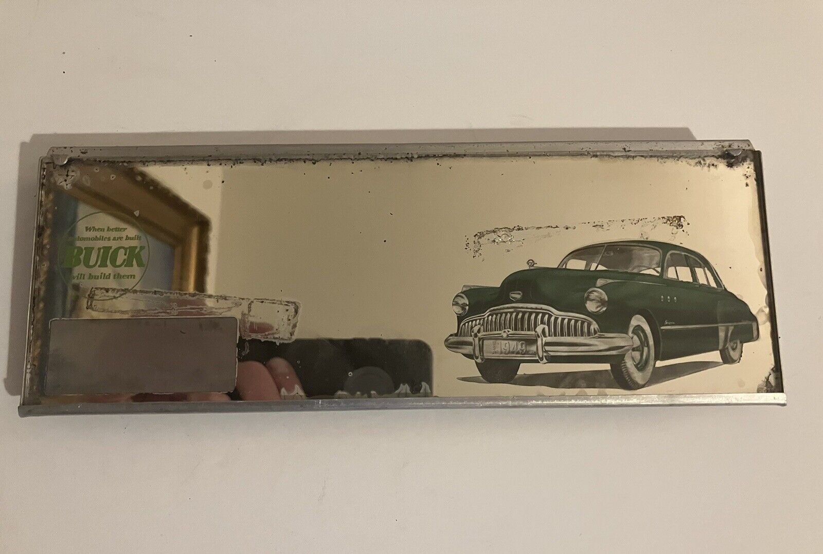 Old Buick 1949 Roadmaster Bomb Accesory Mirror Vernon Co. Advertising Sign