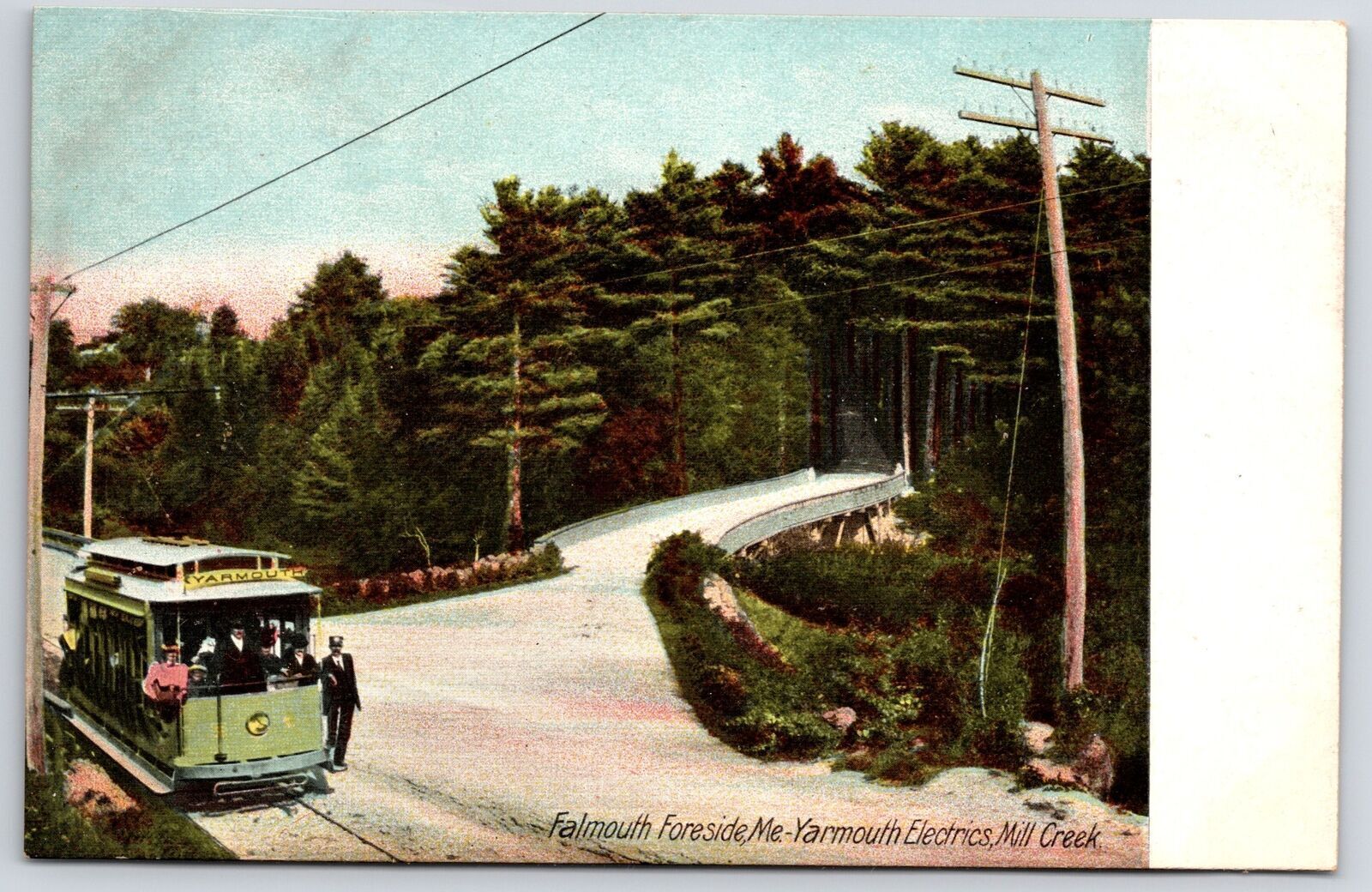 Falmouth Foreside Maine Yarmouth Electrics Mill Creek Pines Attractions Postcard