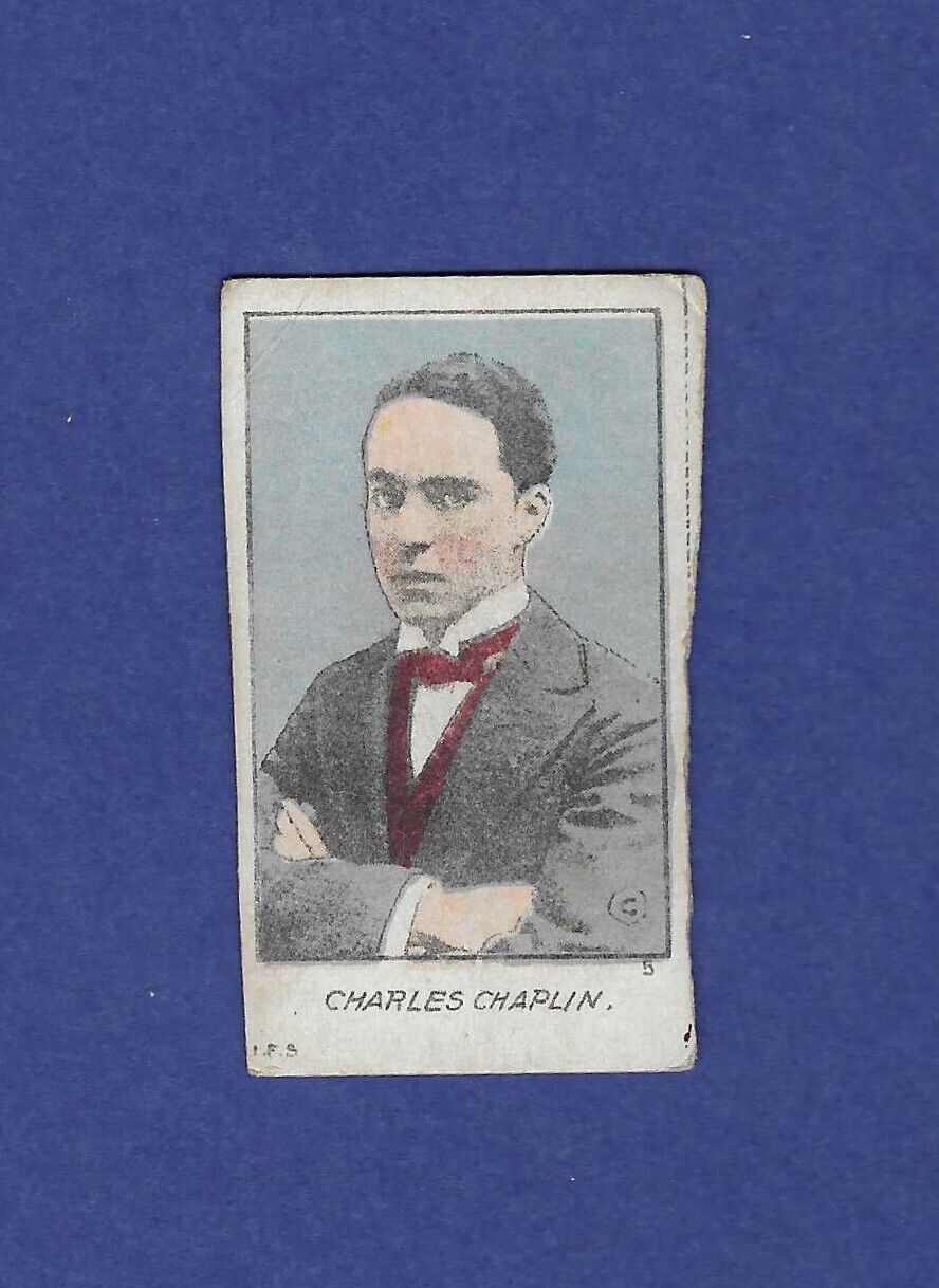 CHARLIE CHAPLIN W SERIES #5 1920s MOVIE STARS ORIGINAL STRIP CARD*RARE*