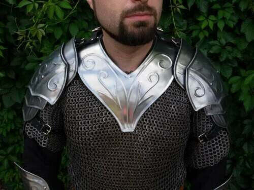 Medieval Larp Armor Shoulder Warrior Steel Thranduil Pair Of Pauldrons