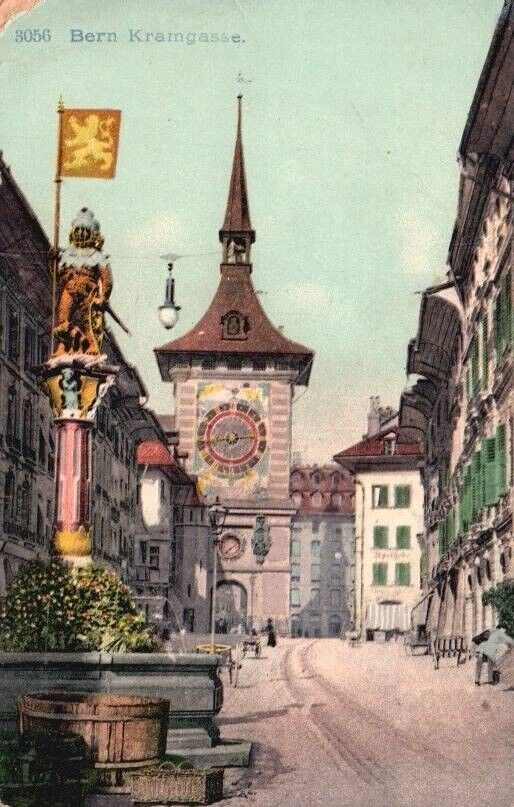 Vtg Postcard Lot (2) Kramgasse Street Bern, Switzerland Unposted DB