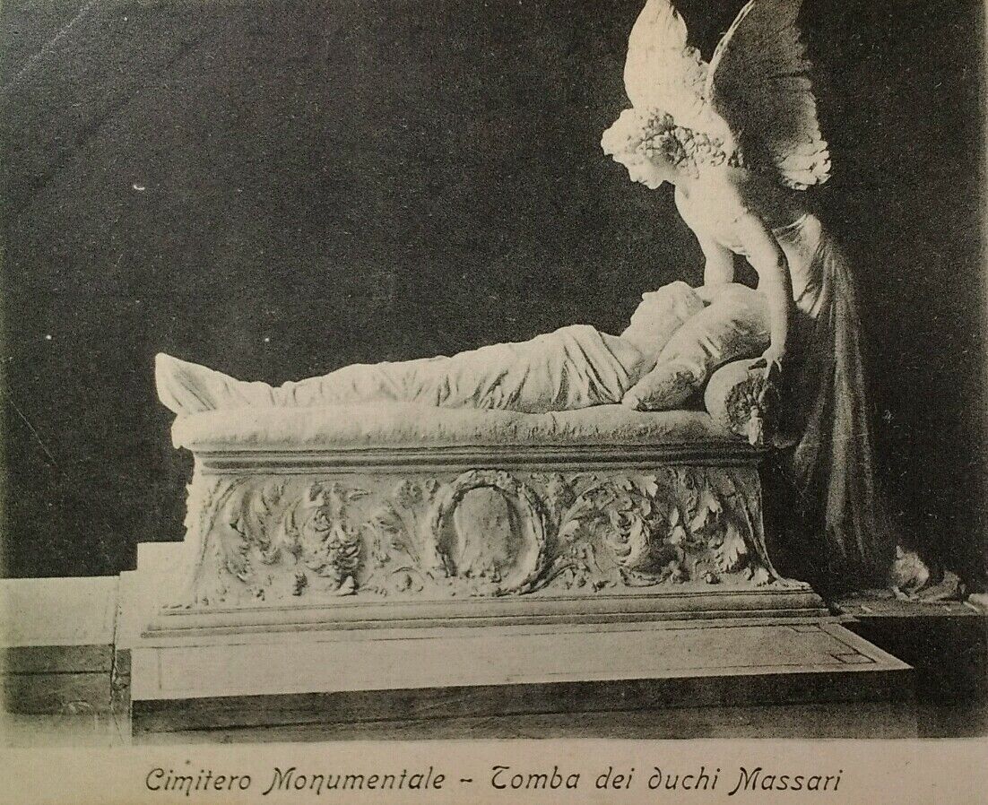 Ferrara Italy Antique Postcard Early 1900s Rare Massari Tomb Angel 
