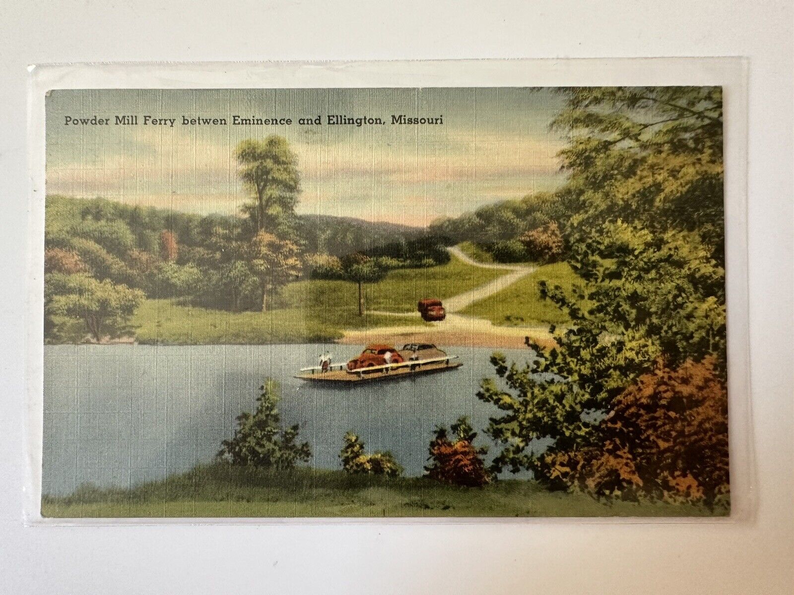 Eminence Ellington MO Powder Mill Ferry Postcard Old Vintage PC (1C)