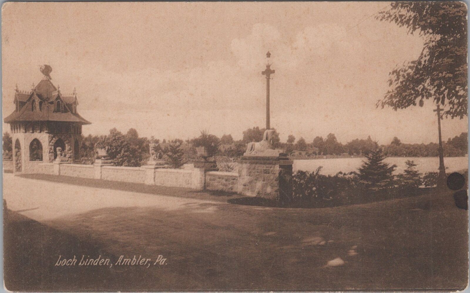 Postcard Loch Linden Ambler PA 