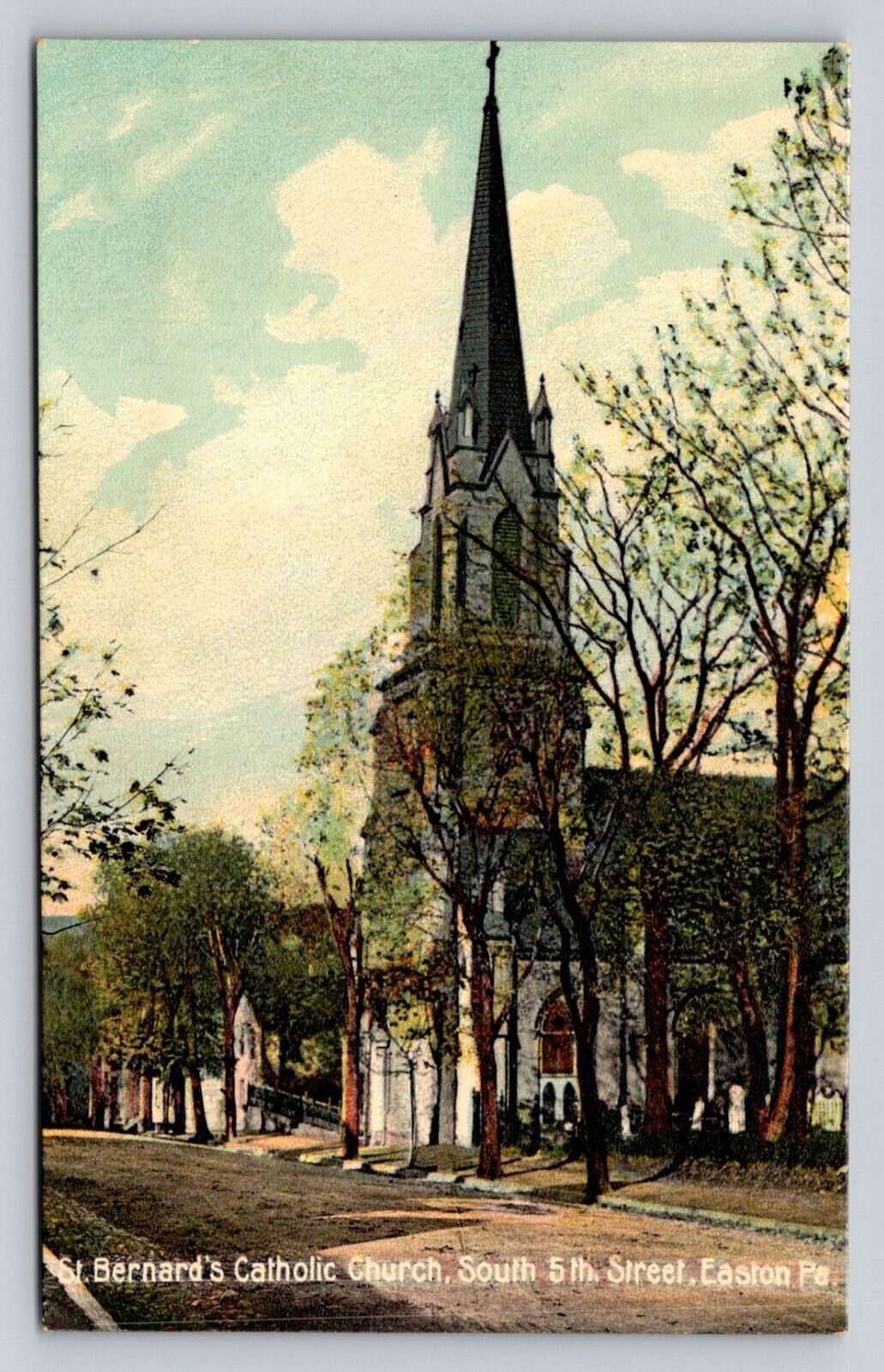 c1910 St Bernards Catholic Church Easton Pennsylvania P806