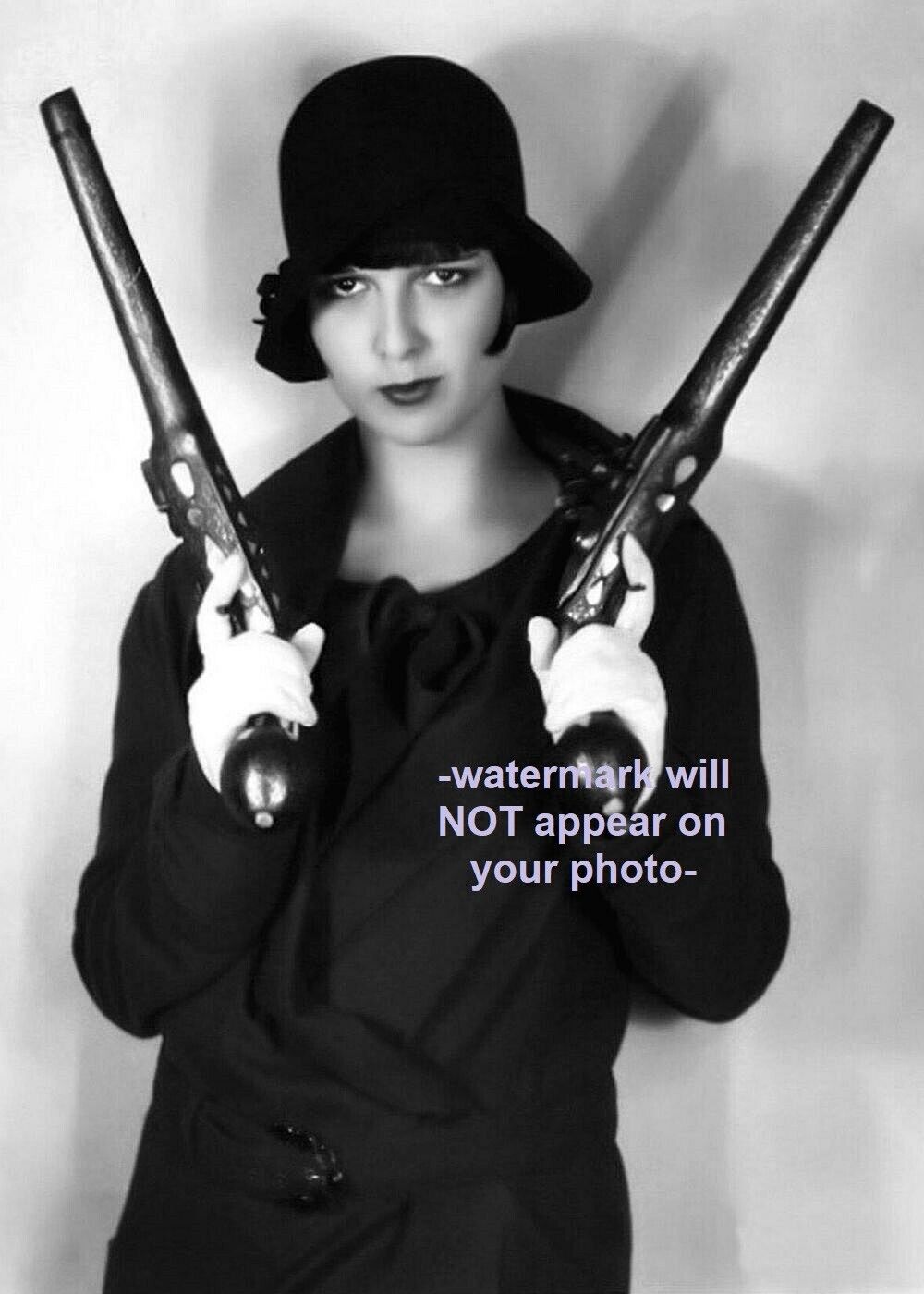 Sexy Flapper Girl PHOTO Louise Brooks Prohibition Gangster Guns Publicity Pic