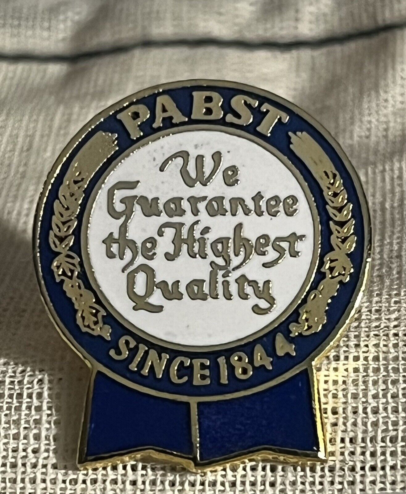 Vintage Pabst Brewing Since 1844 Enamel Beer Advertising Tie Tack Lapel Pin (T19