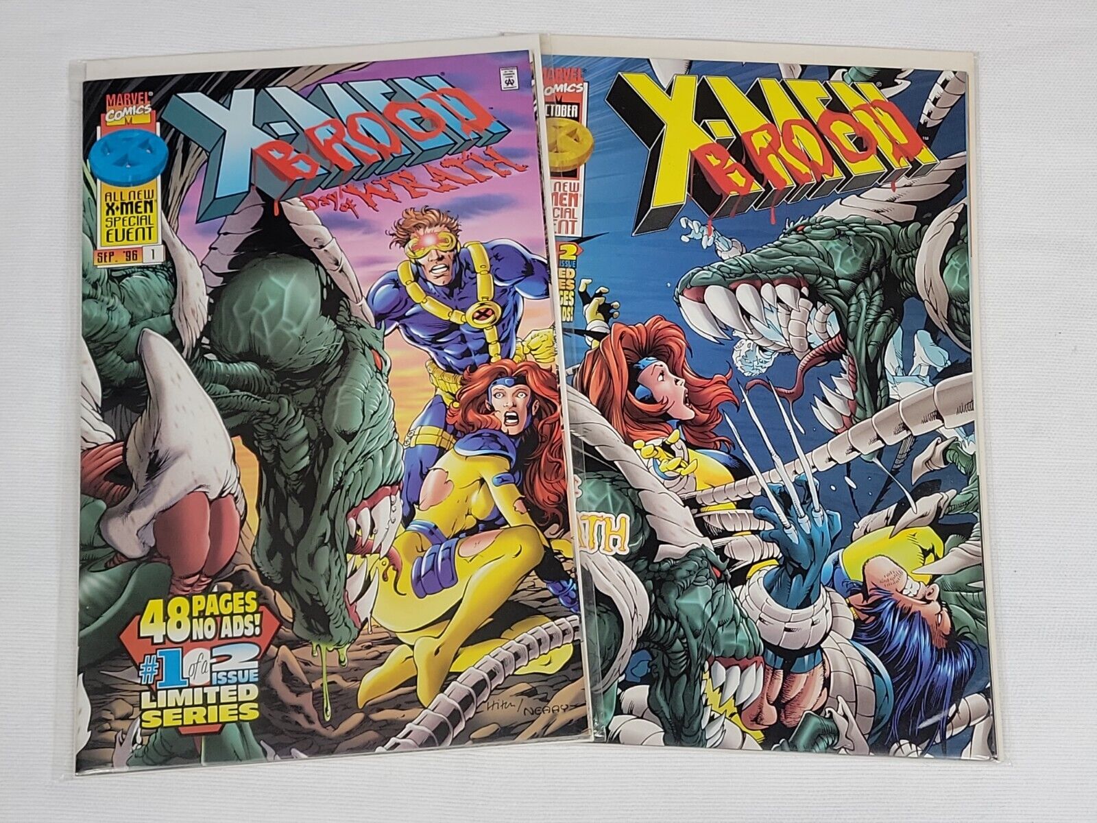 X-Men / Brood: Day Of Wrath # 1, 2 - Marvel Comics - 2 Issue Lot
