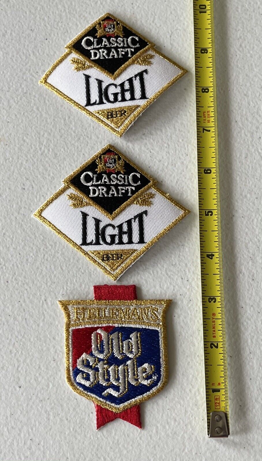 Vintage 0ld Style Beer Jacket Patches - New  - Lot Of 3